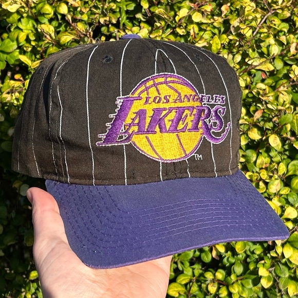 STARTER Other - Vintage 90s LA Lakers 🏀 Pinstripe Starter snapback hat baseball cap Los Angeles